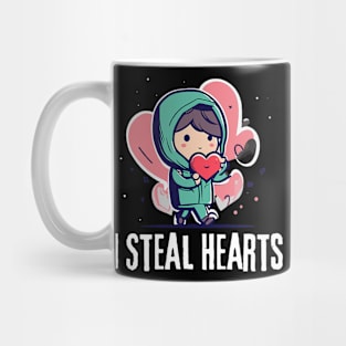 I Steal Hearts Funny Valentines Day Child Stealing Hearts Mug